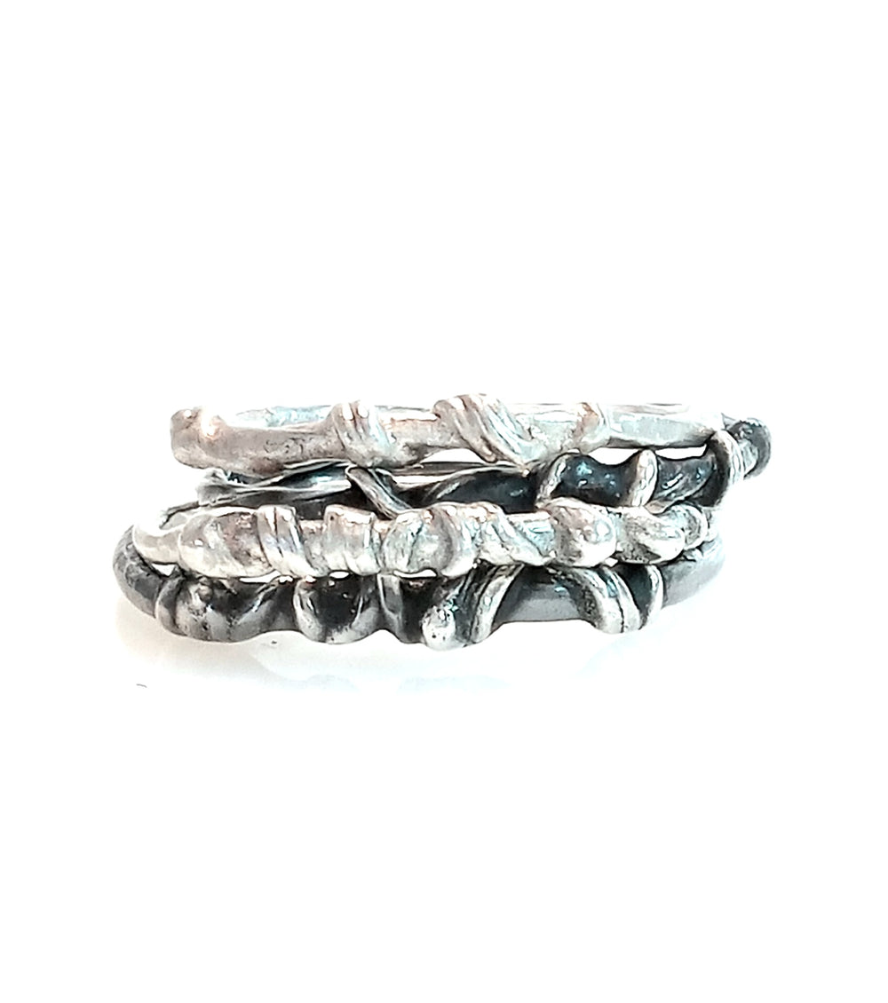 Entangled ring - silver