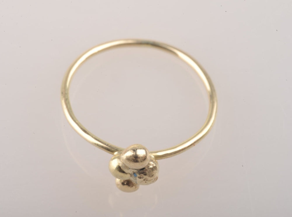 Vierblatt 14 Karat Goldring